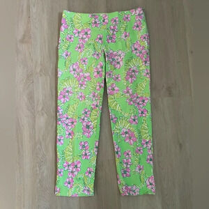 Lilly  Pulitzer Resort Fit Limeade Floaters Ankle Pants